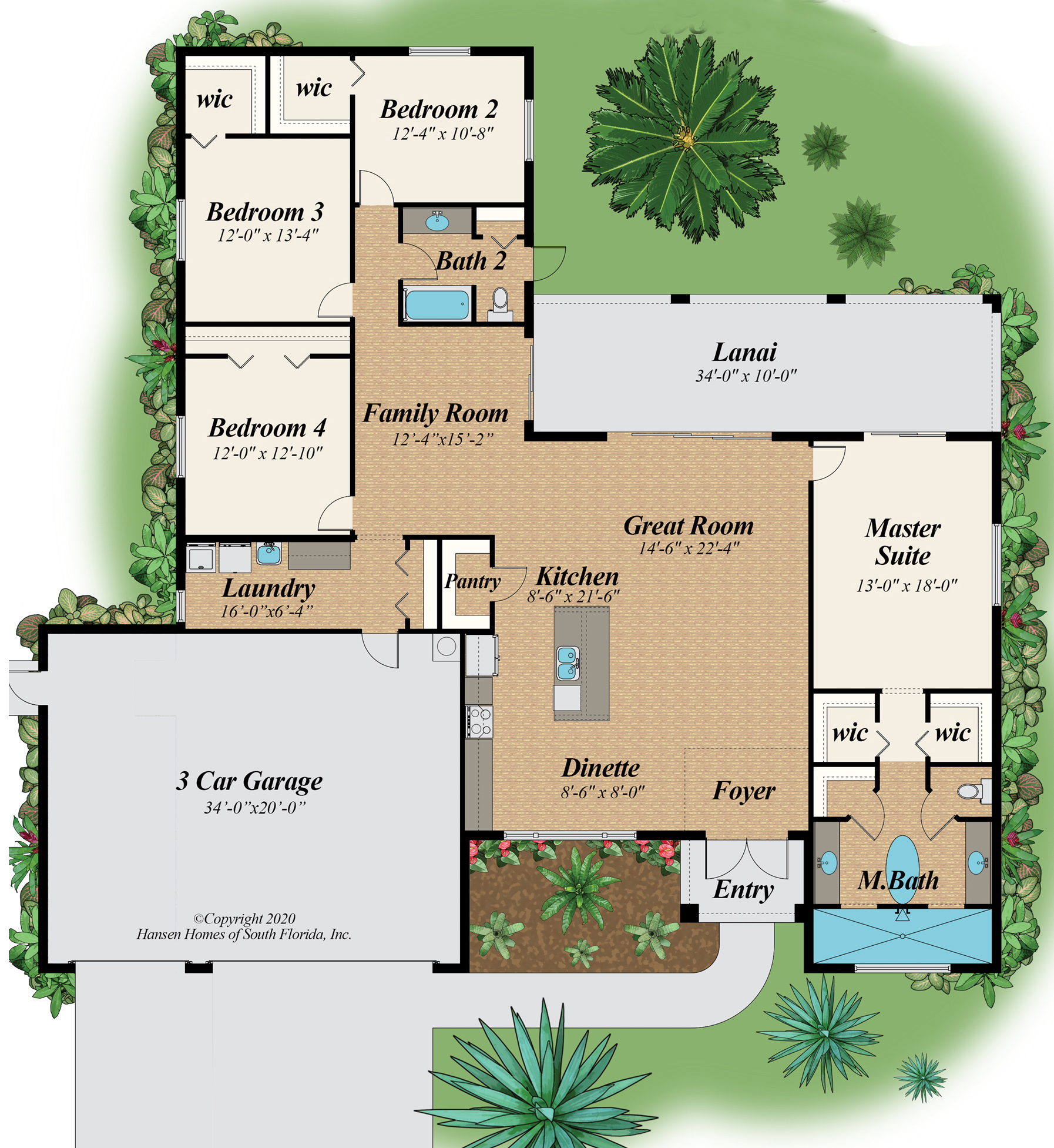 The Oasis 3 Car Garage Home Plan Floor Plans